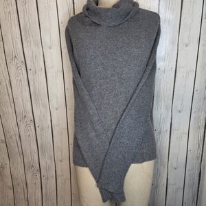 Repeat Cashmere Silver Edition 100% Cashmere Cowl Neck Sweater Gray M